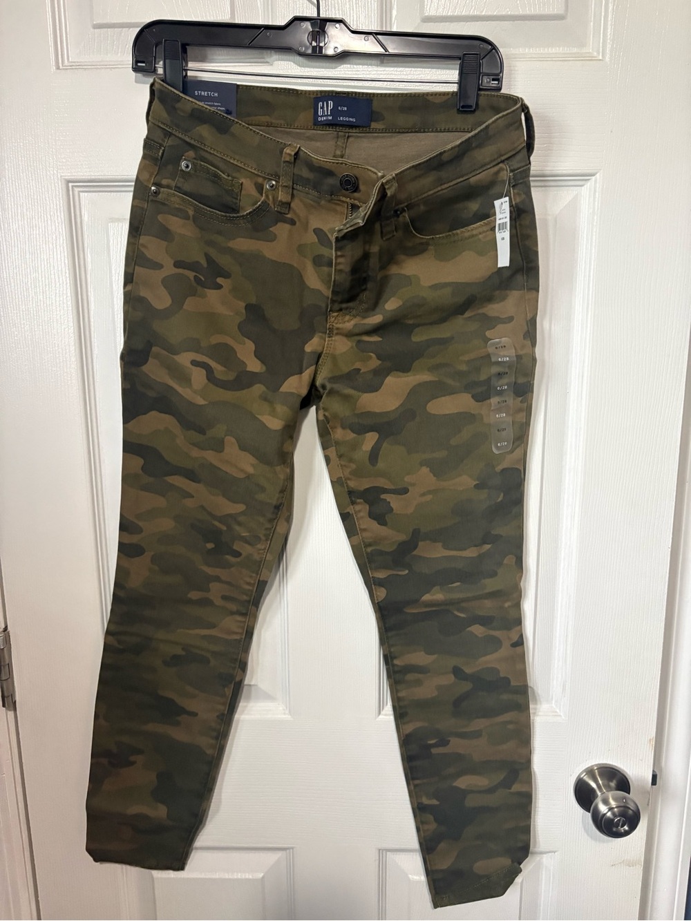 GAP Women’s Camo Skinny Jeans - Olive Green/Brown